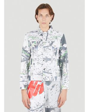 Alive & More Splatter Print Overshirt Jacket - Grey