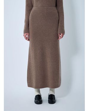 Max Mara Cashmere-Blend Skirt - Brown