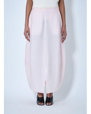 TOTEME Sheer Overlay Midi Skirt - White