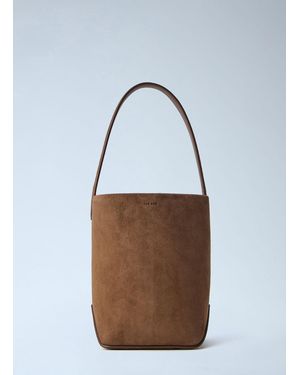 The Row Small N/S Park Edge Tote Bag - Brown