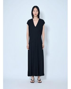 TOTEME V-Neck Jersey Dress - Blue