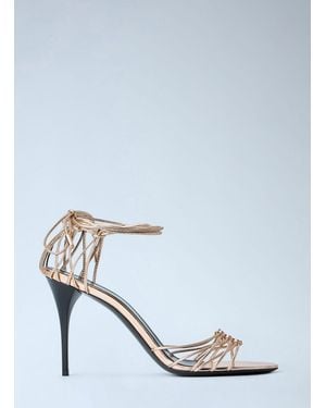 Saint Laurent Babylone Stiletto Sandals - White
