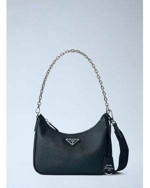 Prada Re-Edition 2005 Saffiano Shoulder Bag - Blue