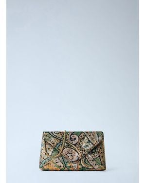 Dries Van Noten Embroidered Clutch Bag - Blue