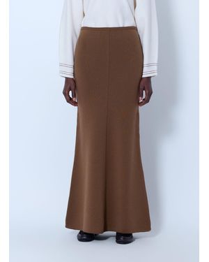 Max Mara Knitted Maxi Skirt - Brown