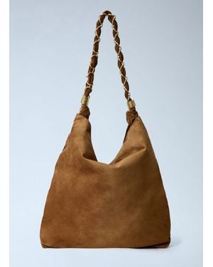 Saint Laurent Amalia Suede Shoulder Bag - Brown