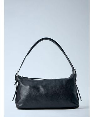 Lemaire Belted Baguette Shoulder Bag - Blue