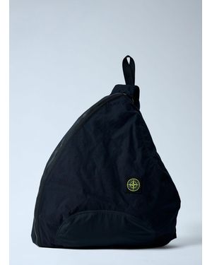 Stone Island Logo Patch Crossbody Bag - Blue