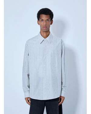 Marni Striped Cotton Poplin Shirt - Blue