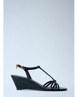 Prada Strappy Wedge Sandals - Blue