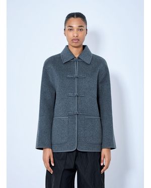 Rohe Double-Faced Wool Pankou Closure Jacket - Blue