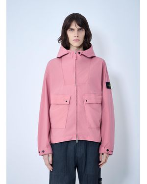 Stone Island Hooded Zip Jacket - Pink