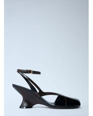 Dries Van Noten Square Cut-Out Heels - White