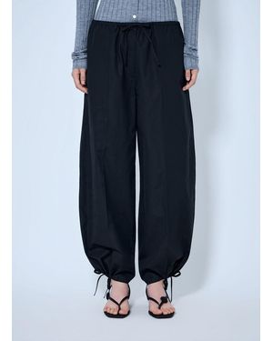 TOTEME Drawstring Cotton Pants - Blue