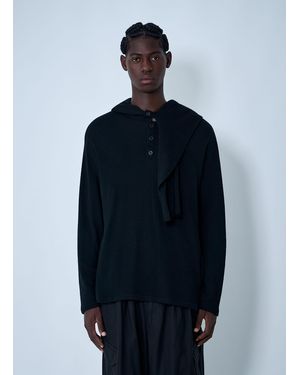Yohji Yamamoto Hooded Jumper - Blue