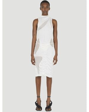 DI PETSA Wet Look Mini Dress - White