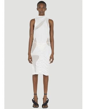 DI PETSA Wet Look Mini Dress - White