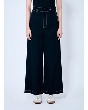 8 MONCLER PALM ANGELS Wide-Leg Trousers - Blue