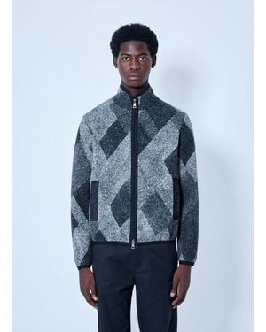 Moncler Zip Up Cardigan - Blue