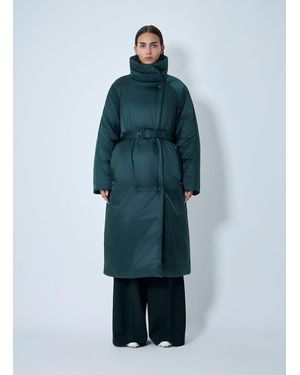 Lacoste Satin Padded Coat - Blue