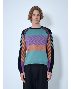 Kiko Kostadinov Gizi Panelled Jumper - Blue