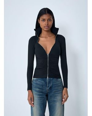 Balenciaga Bra Cup Zip-up Jacket - Blue