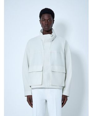 Lemaire High-Collar Utility Jacket - White