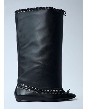 August Barron Level Flat Boots - Black