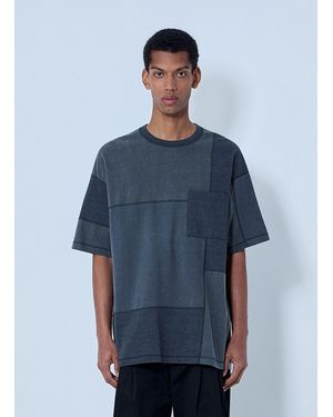 Comme des Garçons Patchwork Cotton T-Shirt - Blue