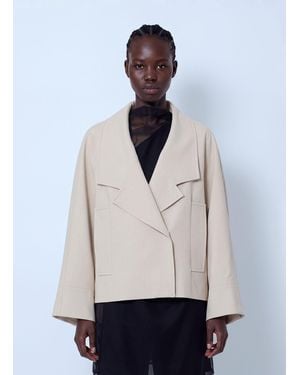Sportmax Oversized Notched Collar Jacket - White