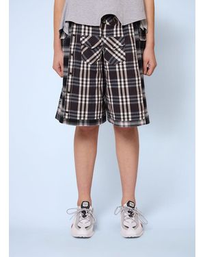 Gina Corrieri Check Shorts - Black