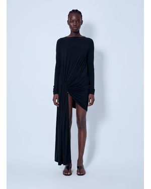 Sportmax Asymmetrical Drape Dress - Blue