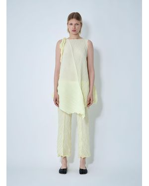 Issey Miyake Wrinkled And Twisted Dress - White
