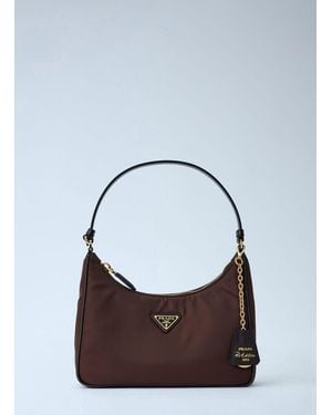 Prada Re-Edition 2005 Re-Nylon And Saffiano Mini Bag - Brown