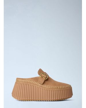 Chloé Chloé Nama Wedge Mules - Blue