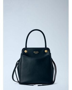 Prada Carry Mini Leather Handbag - Blue