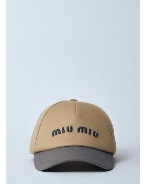 Miu Miu Logo Motif Baseball Cap - Blue
