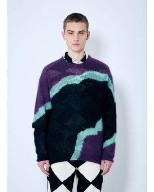Noma T.D Hand Knit Mohair-Blend Jumper - Blue