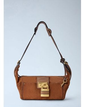Chloé Paddington Suede Crossbody Bag - Brown