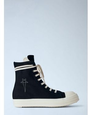 Rick Owens High-Top Canvas Trainers - Blue