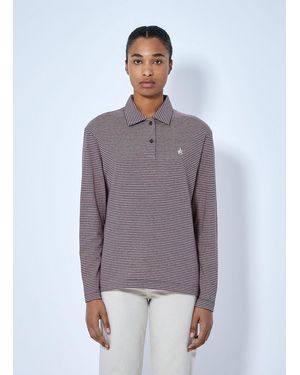 Jil Sander Long Sleeve Polo Shirt - Purple