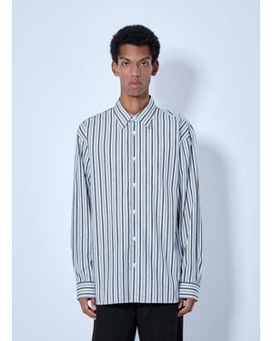 Dries Van Noten Croom Stripe Cotton Poplin Shirt - Blue