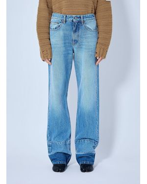MM6 by Maison Margiela Wide-Leg Denim Jeans - Blue