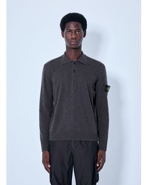 Stone Island Long Sleeve Polo - Blue
