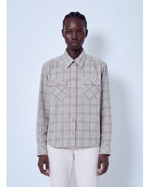 Moncler Checked Button-Up Shirt - Grey