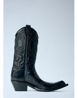 Acne Studios Western Leather Boots - Blue