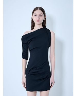 Jacquemus La Mini Robe Drapeado Mini Dress - Blue