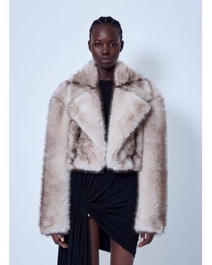 Sportmax Short Faux Fur Jacket - Blue