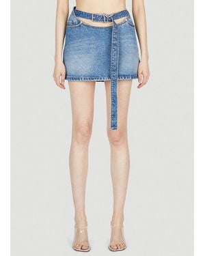 Y. Project Y/Project Belt Arc Skirt - Blue