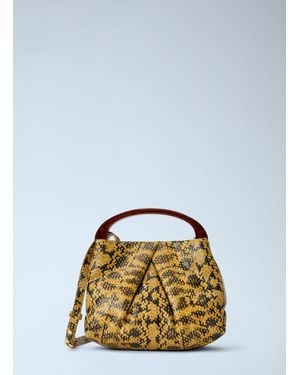 Dries Van Noten Structured Leather Handbag - Metallic